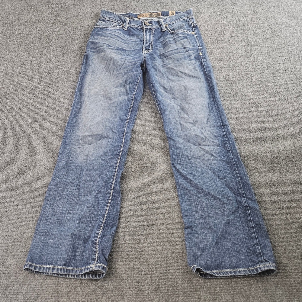 BKE Jeans Trent Mens 30 Blue‎ Relaxed Straight Leg Denim Y2K Grunge Western